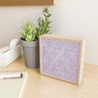 Vintage chic violet lilac floral damask pattern Mini Art Print Gallery Image 2
