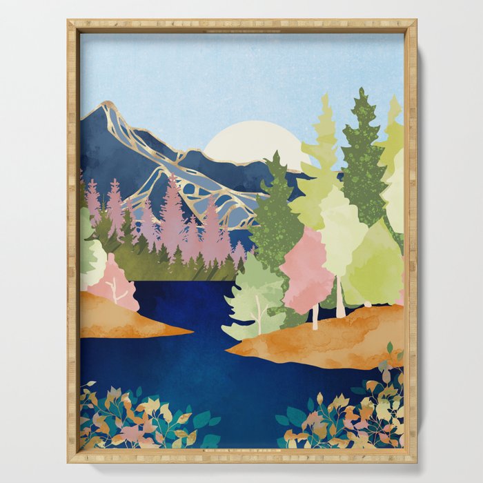 Summer Forest Lake Serving Tray Gallery Image 1