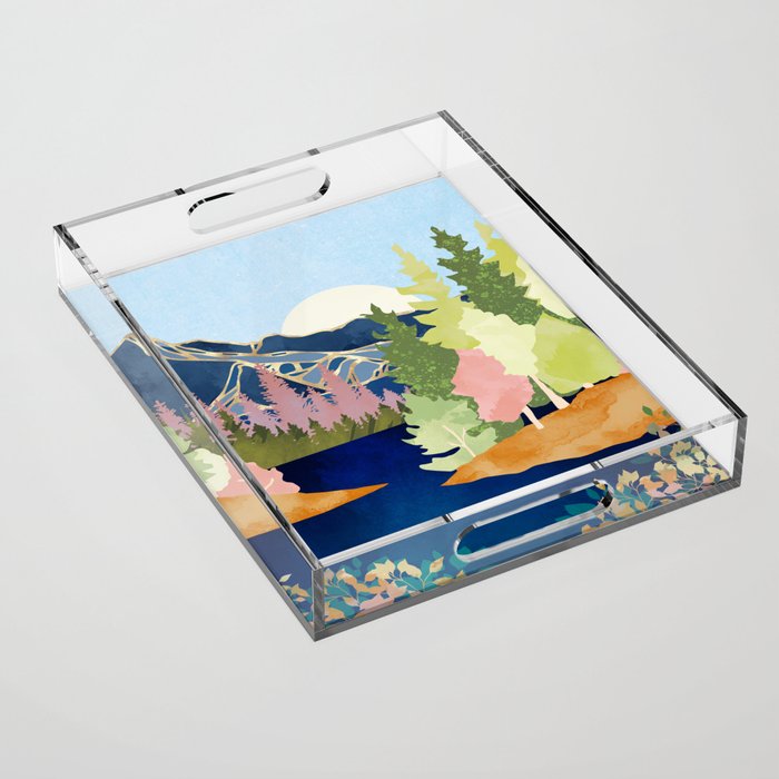 Summer Forest Lake Acrylic Tray Gallery Image 1