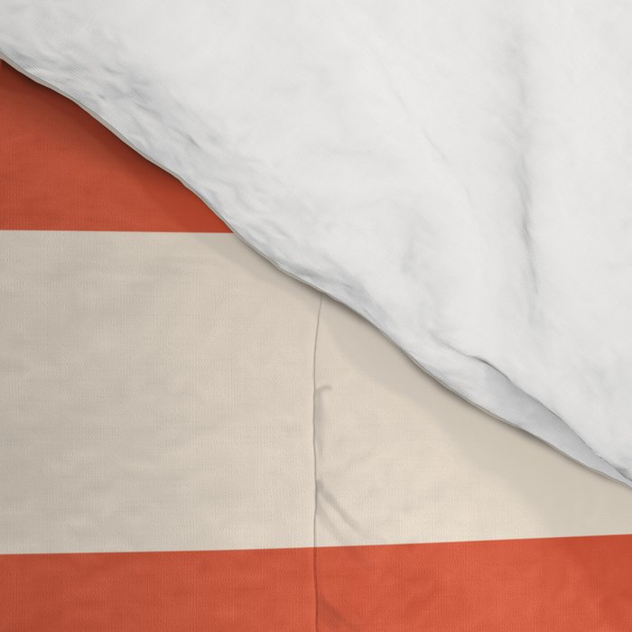 Joyful Flower and Stripes Floral Black Orange Cream Comforter Gallery Image 4