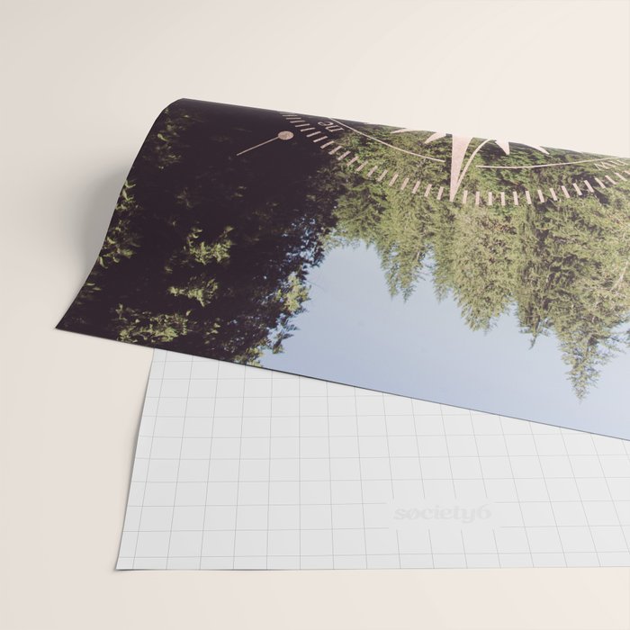 Rose Gold River Compass Wrapping Paper Gallery Image 2