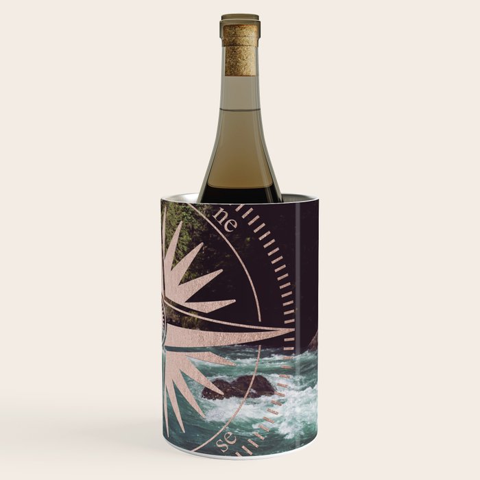 Rose Gold River Compass Wine Chiller Gallery Image 3