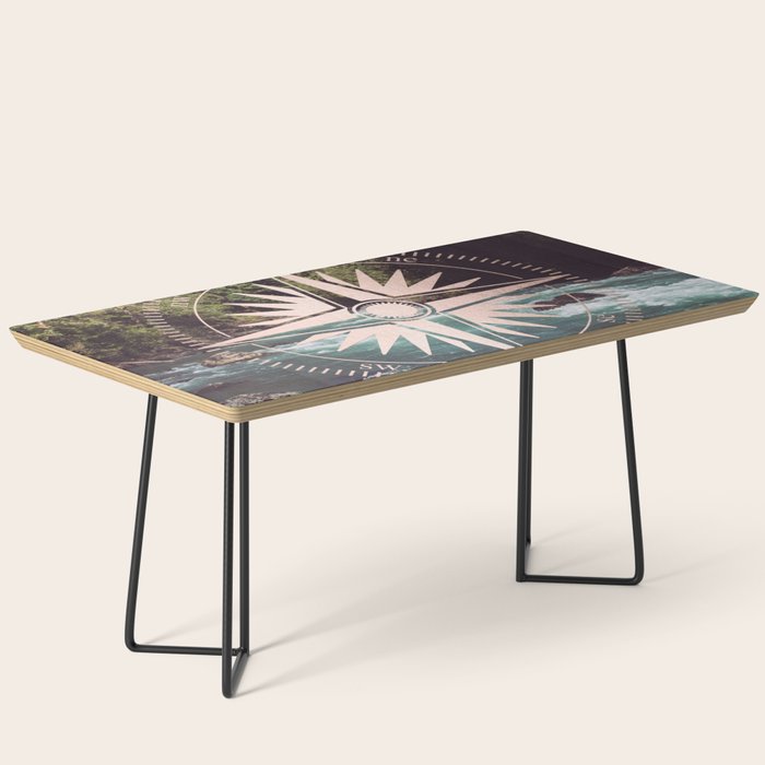 Rose Gold River Compass Coffee Table Gallery Image 1