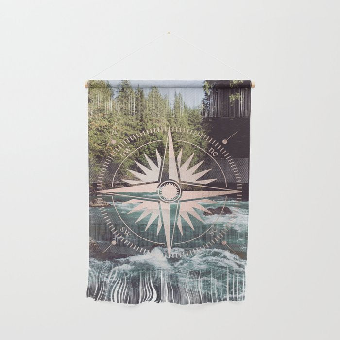 Rose Gold River Compass Wall Hanging Gallery Image 1