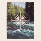 Rose Gold River Compass Poster Gallery Image 4