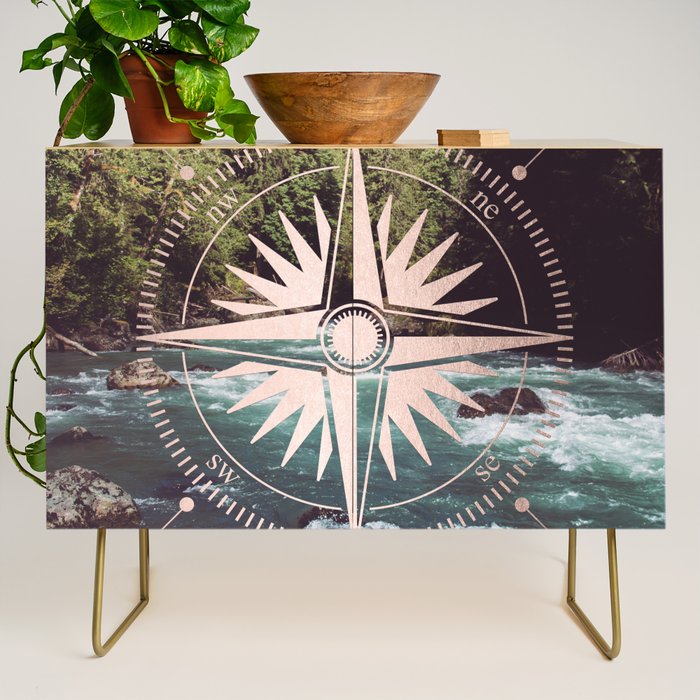 Rose Gold River Compass Credenza Gallery Image 1