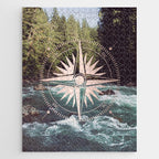 Rose Gold River Compass Jigsaw Puzzle Gallery Image 1