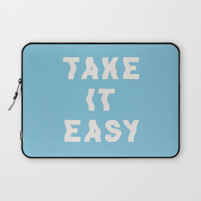 Take It Easy Sky Blue Laptop Sleeve Gallery Image 1