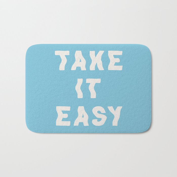 Take It Easy Sky Blue Bath Mat Gallery Image 1