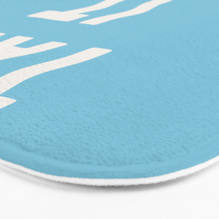 Take It Easy Sky Blue Bath Mat Gallery Image 3