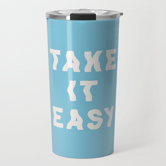 Take It Easy Sky Blue Travel Mug Gallery Image 1
