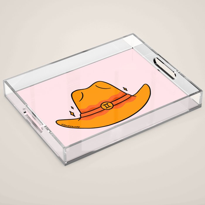 Gemini Cowboy Hat Acrylic Tray Gallery Image 1