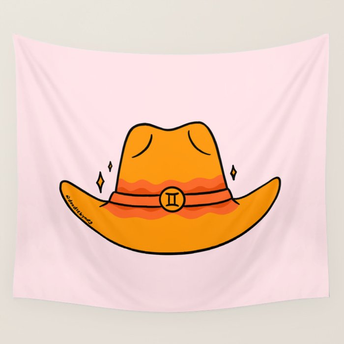 Gemini Cowboy Hat Wall Tapestry Gallery Image 4