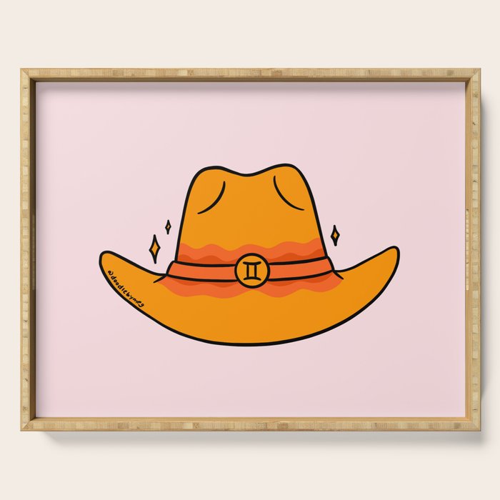 Gemini Cowboy Hat Serving Tray Gallery Image 1