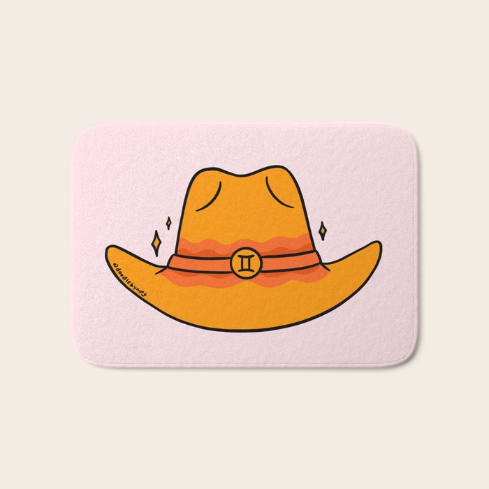 Gemini Cowboy Hat Bath Mat Gallery Image 1