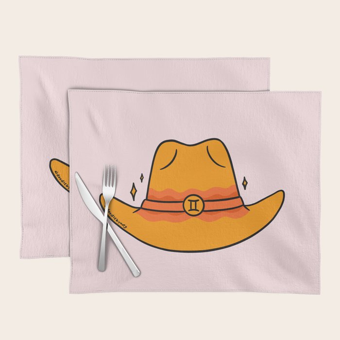 Gemini Cowboy Hat Placemat Gallery Image 1