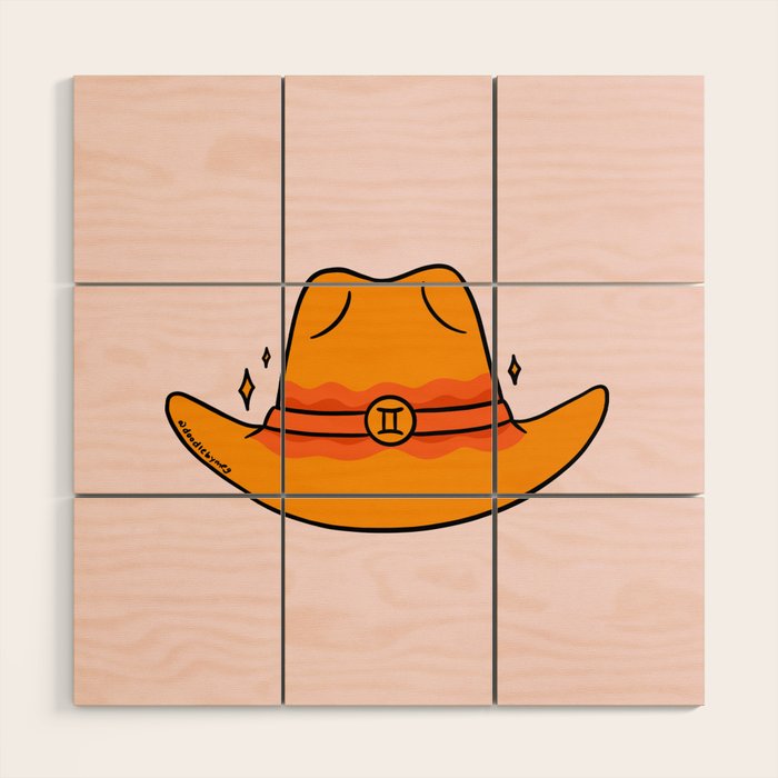 Gemini Cowboy Hat Wood Wall Art Gallery Image 1