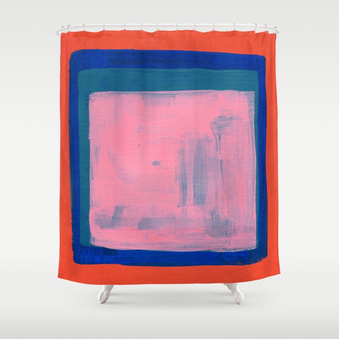 Ocean Pink Colourfield  Shower Curtain Gallery Image 1