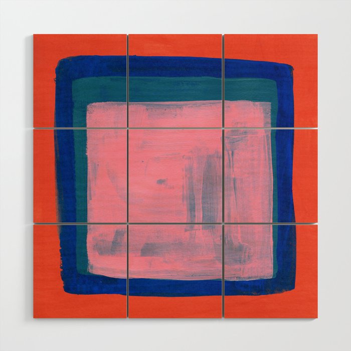 Ocean Pink Colourfield  Wood Wall Art Gallery Image 1