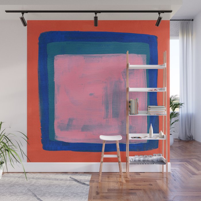 Ocean Pink Colourfield  Wall Mural Gallery Image 1