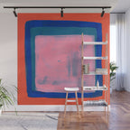 Ocean Pink Colourfield  Wall Mural Gallery Image 1