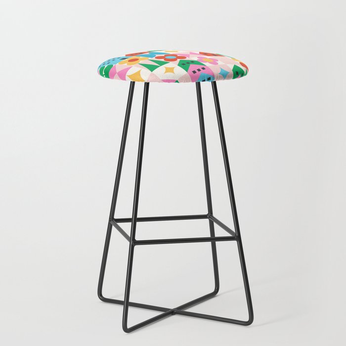 Happy Town Checks Stool Gallery Image 1