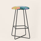  Mid-century Modern Geometric Pattern Stool Gallery Image 1
