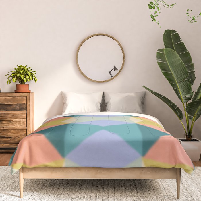  Mid-century Modern Geometric Pattern Comforter Gallery Image 3