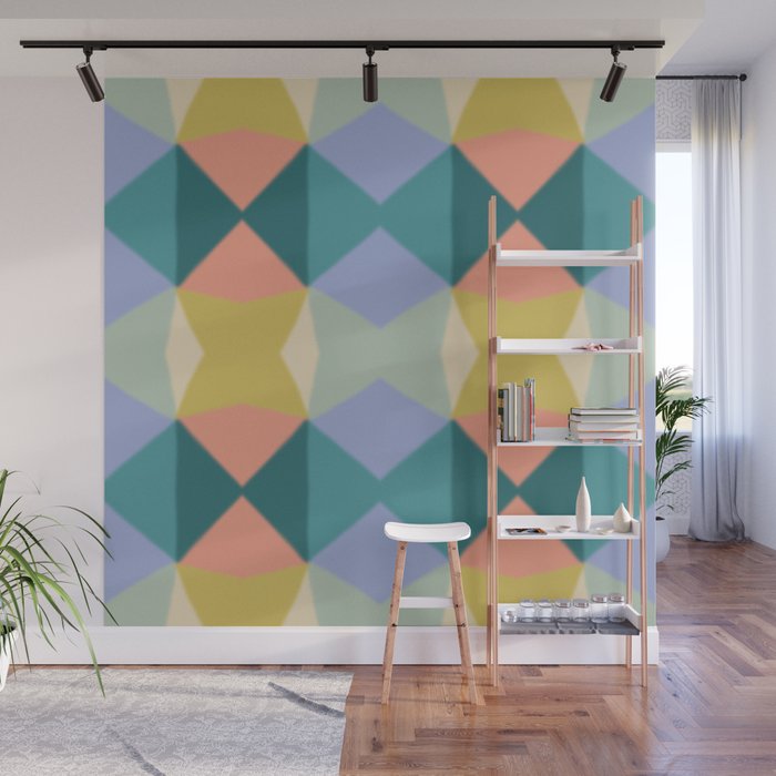  Mid-century Modern Geometric Pattern Wall Mural Gallery Image 1