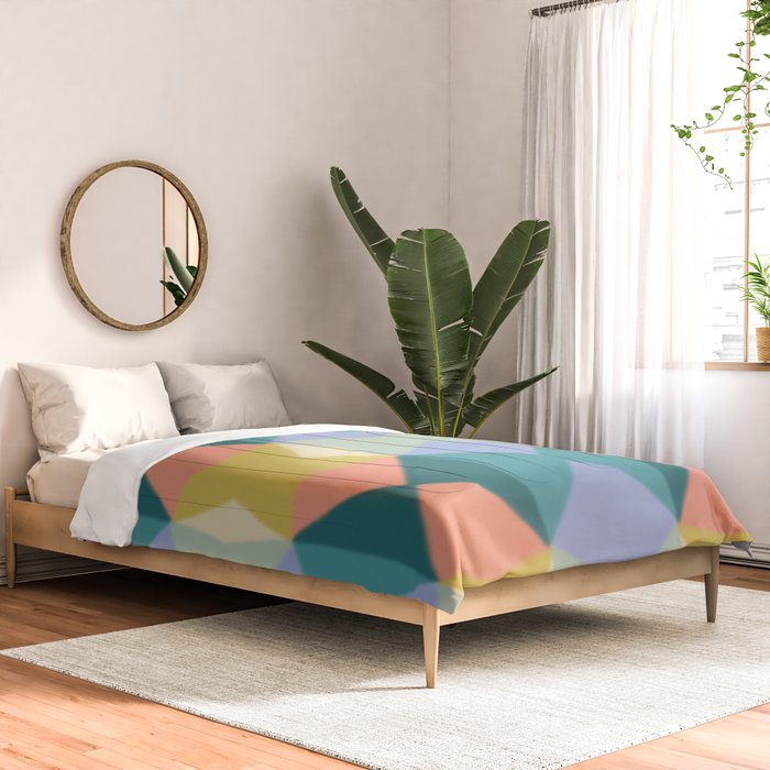  Mid-century Modern Geometric Pattern Comforter Gallery Image 2