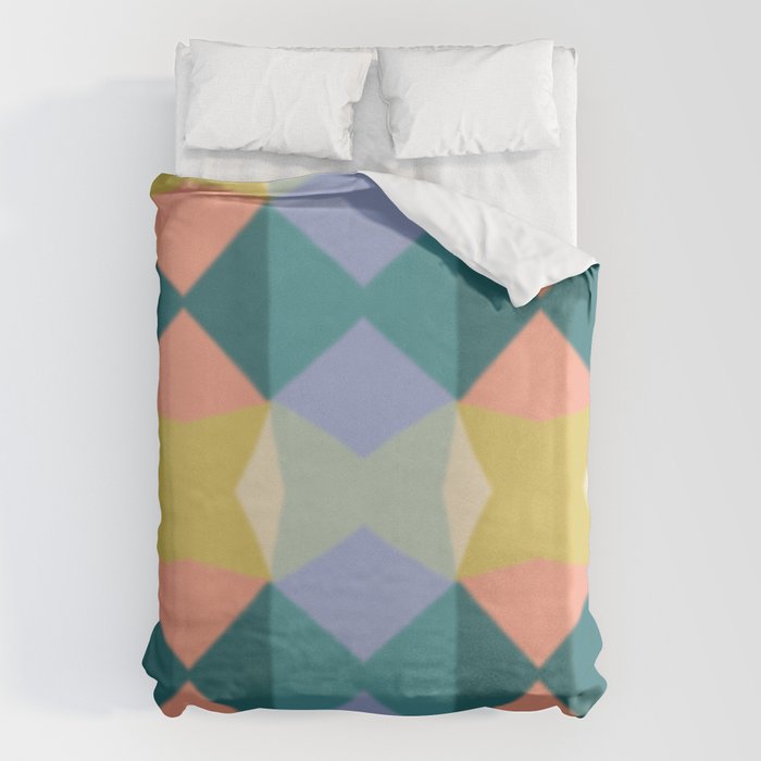  Mid-century Modern Geometric Pattern Duvet Cover Gallery Image 6