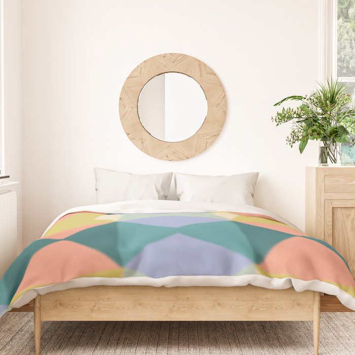  Mid-century Modern Geometric Pattern Duvet Cover Gallery Image 3