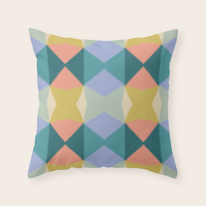 Mid-century Modern Geometric Pattern Throw Pillow Gallery Image 6