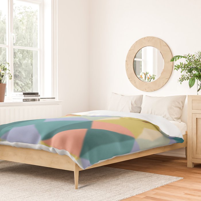  Mid-century Modern Geometric Pattern Duvet Cover Gallery Image 2