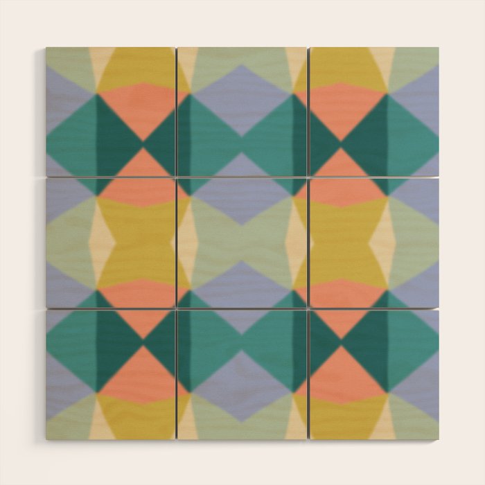  Mid-century Modern Geometric Pattern Wood Wall Art Gallery Image 1