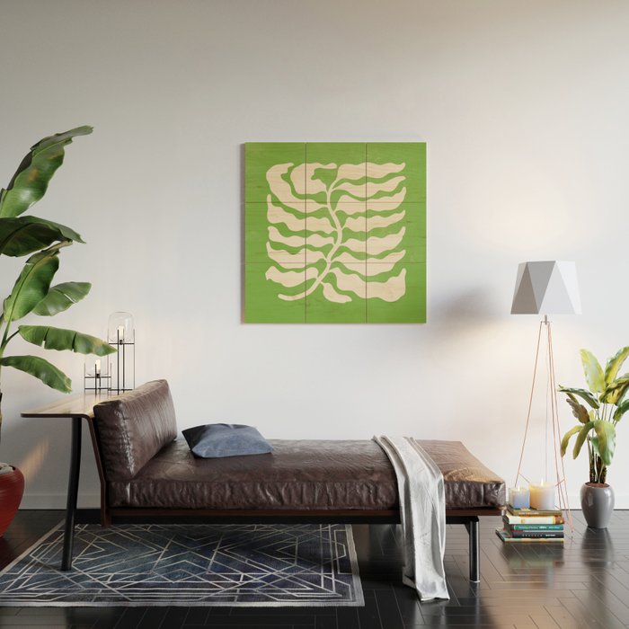 Wild Ferns: Forest Green Edition Wood Wall Art Gallery Image 2