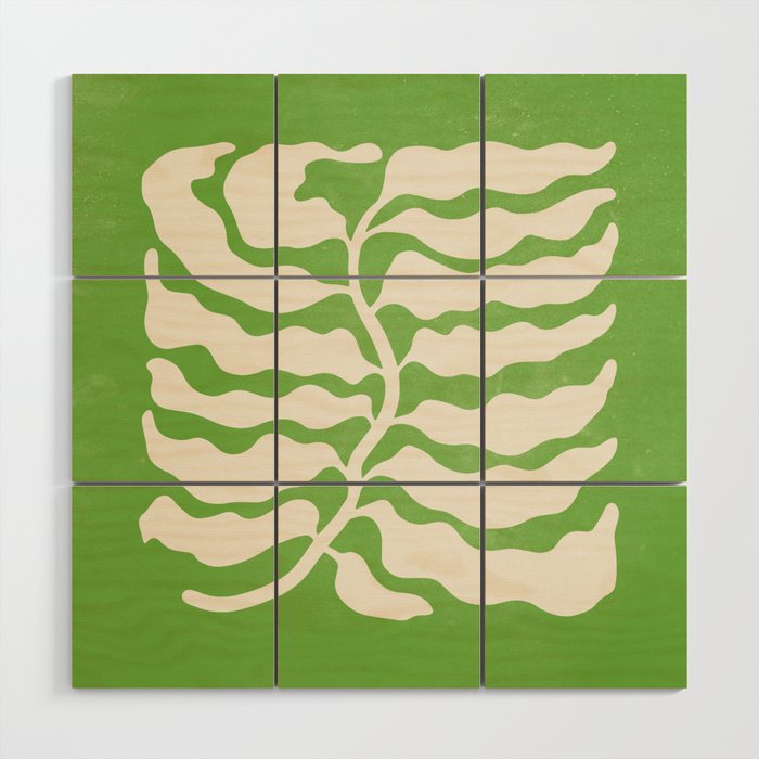 Wild Ferns: Forest Green Edition Wood Wall Art Gallery Image 1