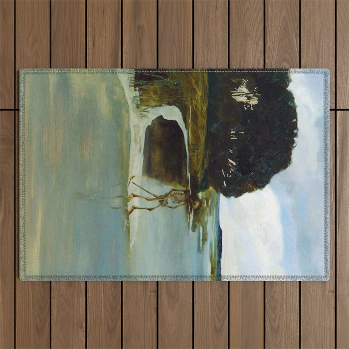 Death Peeing - Max Klinger Outdoor Rug Gallery Image 1