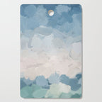 Waves on the Horizon - Mint Blue Aqua Sky Ocean Abstract Art Painting Clouds Water Waves Cutting Board Gallery Image 1