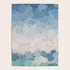 Waves on the Horizon - Mint Blue Aqua Sky Ocean Abstract Art Painting Clouds Water Waves Poster Gallery Image 4