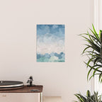 Waves on the Horizon - Mint Blue Aqua Sky Ocean Abstract Art Painting Clouds Water Waves Poster Gallery Image 2