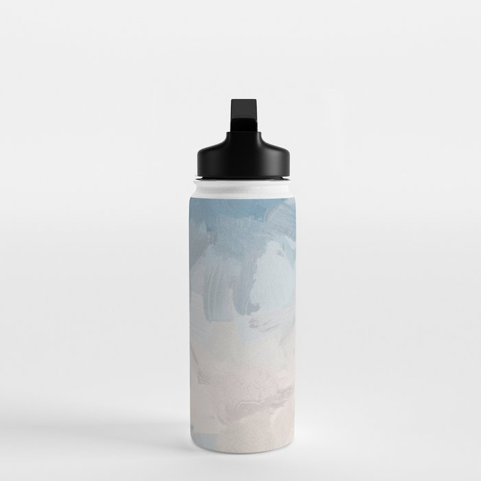 Waves on the Horizon - Mint Blue Aqua Sky Ocean Abstract Art Painting Clouds Water Waves Water Bottle Gallery Image 3