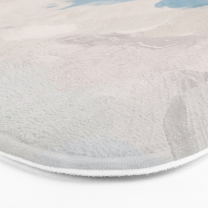 Waves on the Horizon - Mint Blue Aqua Sky Ocean Abstract Art Painting Clouds Water Waves Bath Mat Gallery Image 3