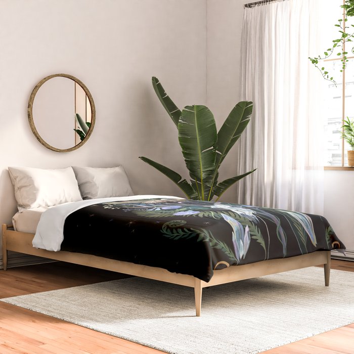 Deer Skull Crystals Garden Comforter Gallery Image 2