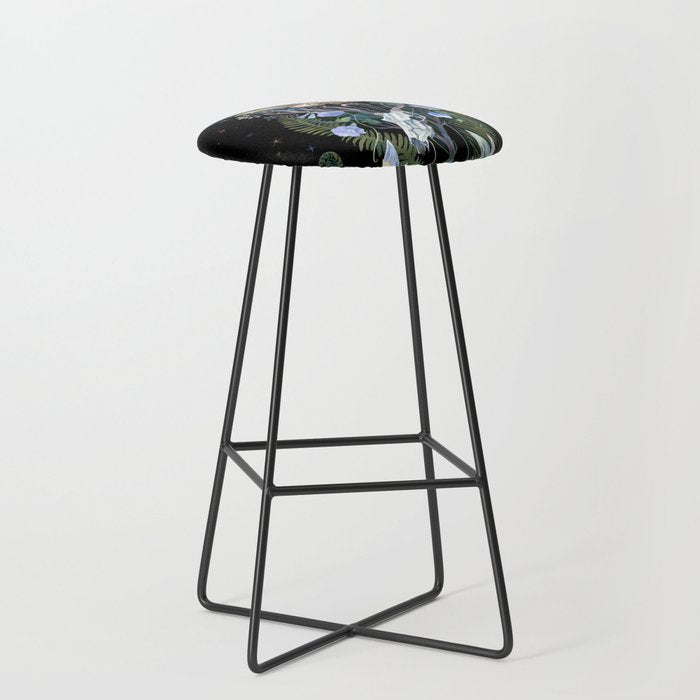 Deer Skull Crystals Garden Stool Gallery Image 1