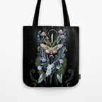 Deer Skull Crystals Garden Tote Bag Gallery Image 1