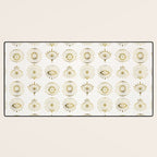 Evil Eyes - Gold Palette Desk Mat Gallery Image 3