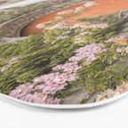 Floral Road on Capri Island | Pastel Color Street in Italy Summer Art Print | Wanderlust Vibes Travel Photography Bath Mat Gallery Image 3