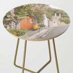 Floral Road on Capri Island | Pastel Color Street in Italy Summer Art Print | Wanderlust Vibes Travel Photography Side Table Gallery Image 2