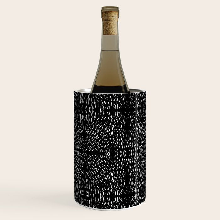 Celestial Stars Art, Black and White, Boho Wall Art Wine Chiller Gallery Image 2